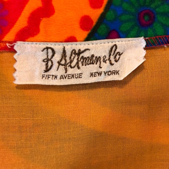 ❌Sold❌VINTAGE 60s Leslie Fay 5th Ave NYC GROOVY Wrap Tie Maxi Skirt Vivid Swirl - Picture 13 of 16